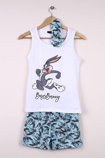 Venesa Kadin Beyaz Sortlu Pijama Takimi V100 505 Trendyol