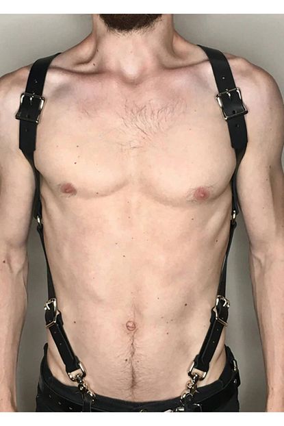 Angels Passion Erkek Dansci Deri Harness Apftm11 Trendyol