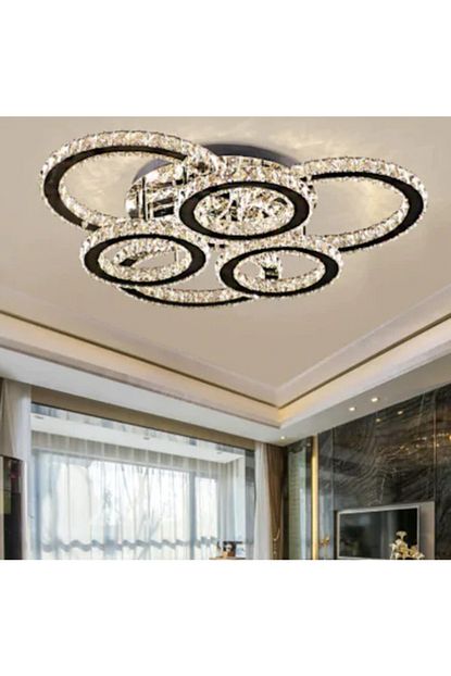 Isiksan Aydinlatma A Modern Kristal Tasli Power Led Avize Kademeli 3 Renk Trendyol