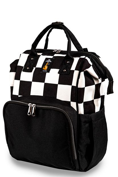 The Kangaroo Bag Luxury Anne Bebek Bakim Sirt Cantasi Damali Siyah Trendyol
