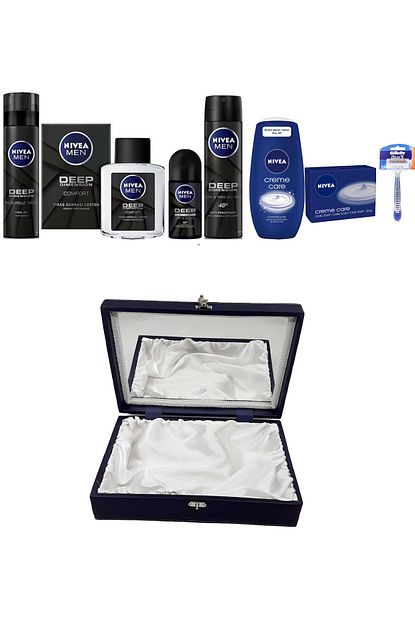 Nivea Men Deep Erkek Tiras Bakim Ve Banyo Seti Damat Ceyiz Bohca Seti Trendyol