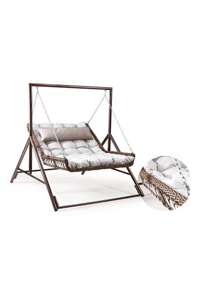 Capri Swing Modern Salincak Yatak Capri Bed Ciftli Rattan Bahce Balkon Teras Salincagi Trendyol