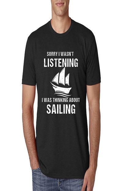 Art T Shirt Sailing Love Baskili Tasarim Erkek Tisort Trendyol