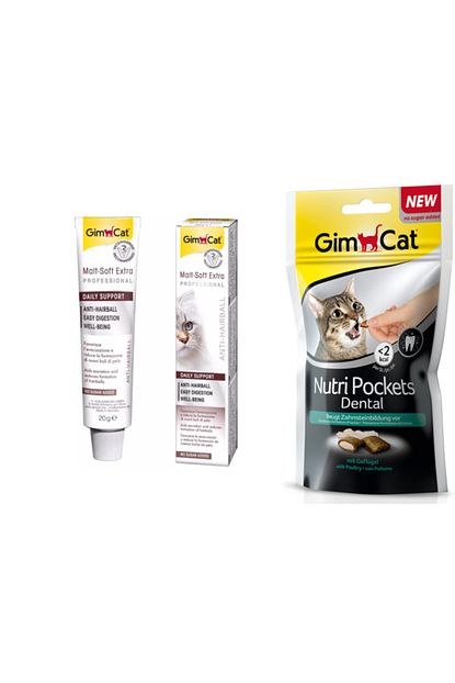 Gimcat Anti Hairball Malt Paste Kedi Macunu 20 G Nutri Pockets Dental Kedi Odulu 60 G Trendyol