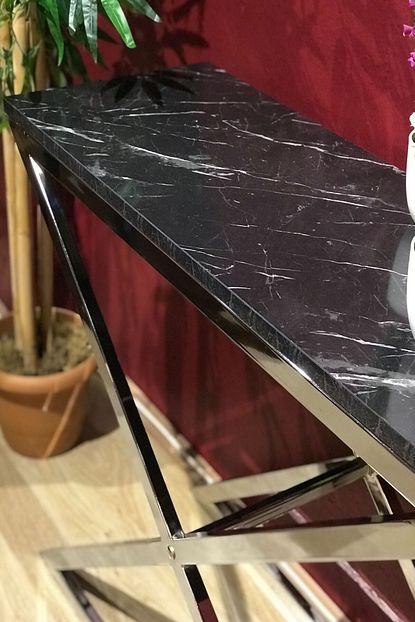 Te Home X Dresuar Krom Ayak Siyah Mermer Trendyol