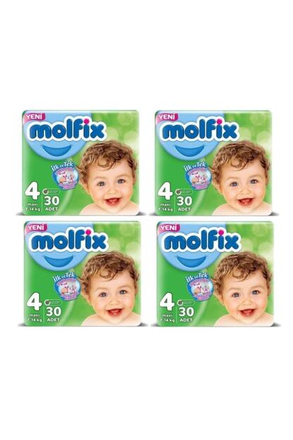 molfix bebek bezi maxi 4 numara 7 14 kg 4x30 120 adet fiyati yorumlari trendyol