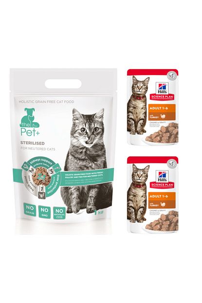 Thepet Tahilsiz Kisir Kedi Mamasi 1 Kg 2x Hills Hindili Pouch Hediyeli Trendyol