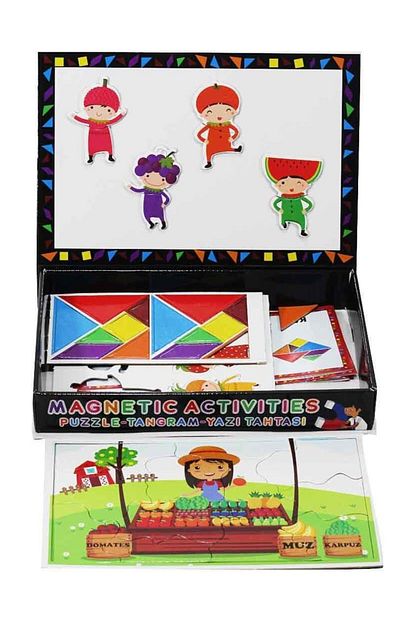 Laco Kids Manyetik Puzzle Tangram Yazi Tahtasi 50 Parca 3 Lu Oyun Seti Trendyol
