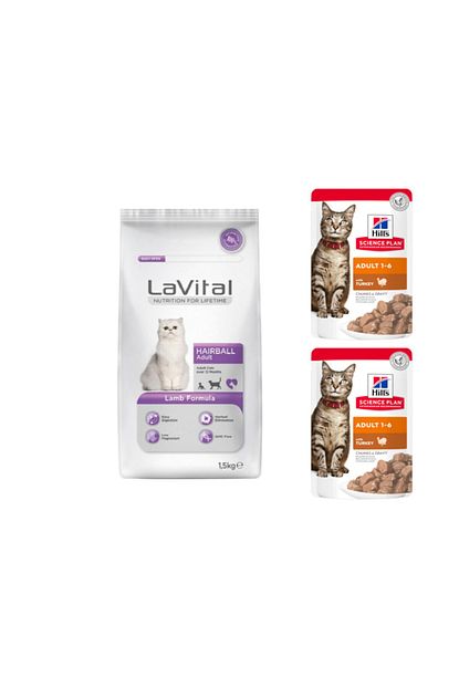 La Vital Lavital Hairball Kuzulu Yetiskin Kedi Mamasi 1 5 Kg 2x85 Gr Hill S Hindili Pouch Trendyol
