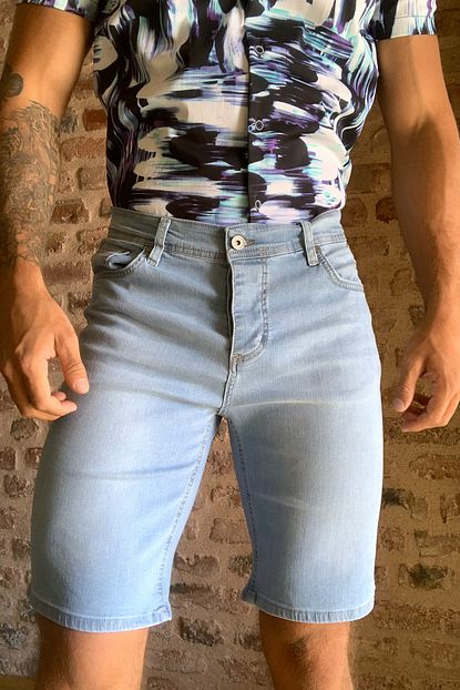 Trendyol Man Mavi Erkek Denim Sort Bermuda Tmnss20sr0346 Trendyol