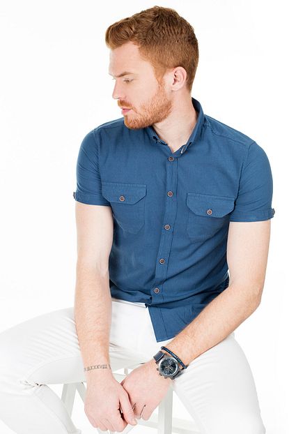 Buratti Kisa Kollu Super Slim Fit Gomlek Erkek Gomlek Cf20s111153 Trendyol