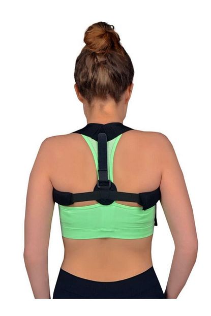 Evene Unisex Siyah Ortopedik Dik Durus Aparati Korsesi Kamburluk Manyetik Korse Trendyol