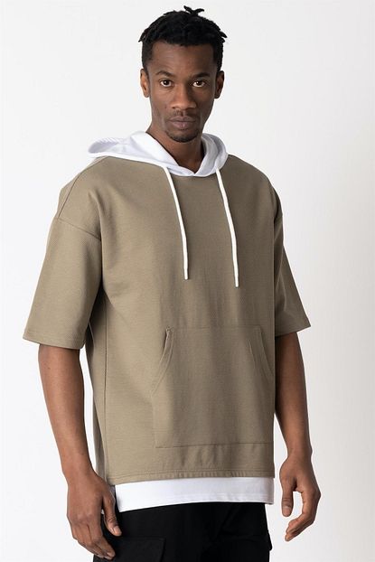 Oksit Mach 1189 Kapusonlu Erkek Oversize Tshirt Trendyol