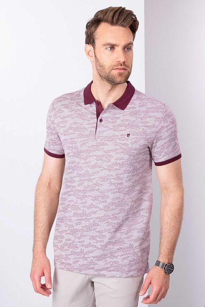 Pierre Cardin Erkek Bordo Slim Fit T Shirt Trendyol