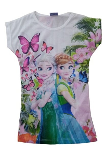 Irem Cocuk Giyim Kiz Cocuk Elsa Anna Desenli Cift Taraf Dijital Baskili Tunik Trendyol