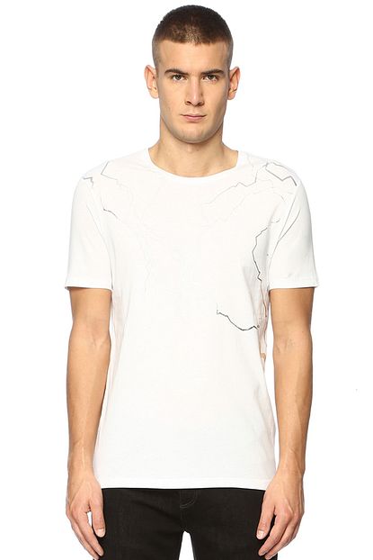 Que Erkek Bisiklet Yaka Beyaz Tshirt 2014622 Trendyol