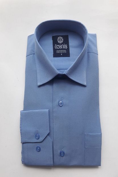 Ozenis Uzun Kollu Regular Fit Duz Renk Erkek Gomlek Trendyol