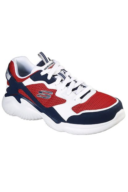 Skechers Erkek Spor Ayakkabi Beyaz Lacivert Kirmizi Trendyol