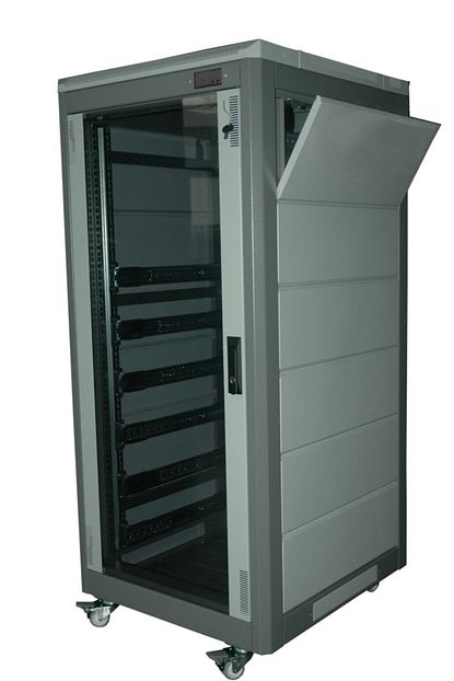 tl telmek teracube 32u 600 600 19 dikili tip rack kabinet 4 lu fan sabit raf tekerlek