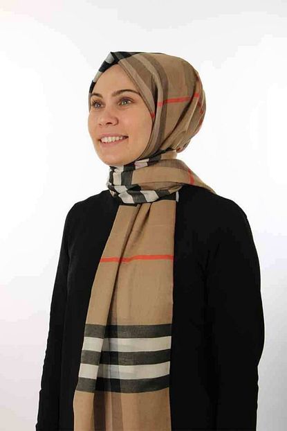 Burberry Ekose Desen Ipek Sal Trendyol