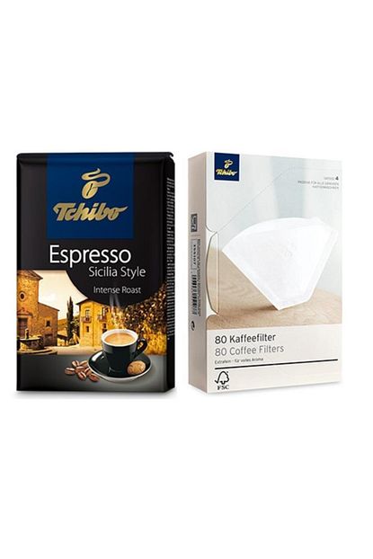 Tchibo Espresso Sicilia Style Cekirdek Kahve 500 Gr 80 Adet Filtre Kahve Kagidi Trendyol