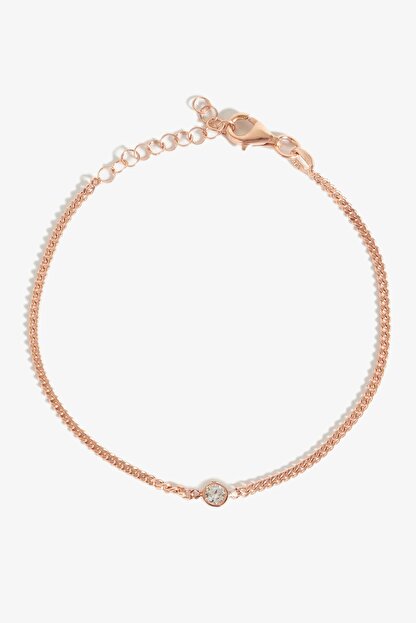 Lapidore Zirkon Tasli Yuvarlak Rose Gold Bileklik Trendyol