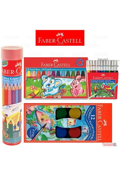 Faber Castell 12 Renk Kuru Sulu Pastel Keceli Boya Seti Trendyol