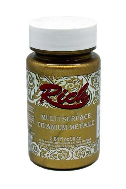 Rich Multi Surface Titanium Metalik Boya 90ml 2524 Antik Altin Trendyol