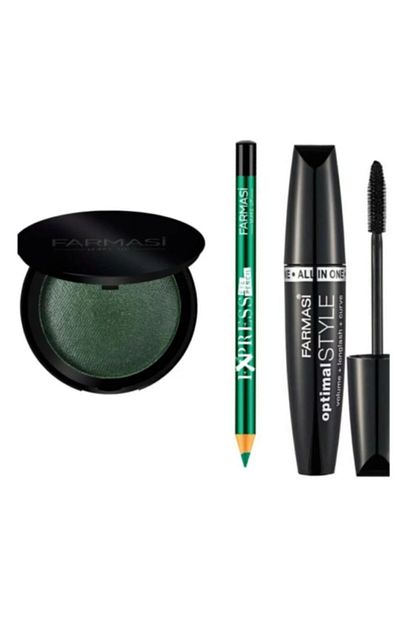 Farmasi Makyaj Seti Optimal Maskara Goz Fari Yesil Goz Kalemi Zumrut Trendyol