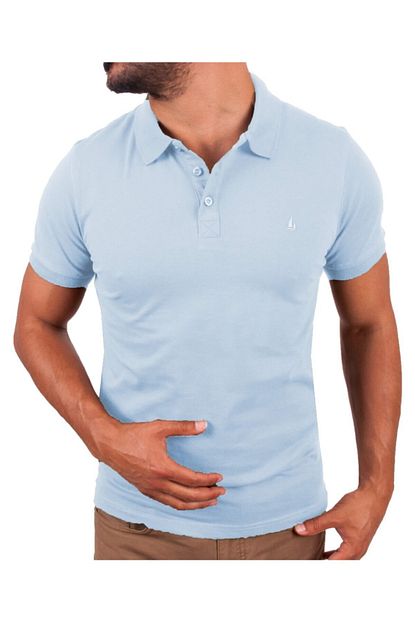 Blue Sail Mavi Renk Polo Yaka Erkek Tisort Trendyol