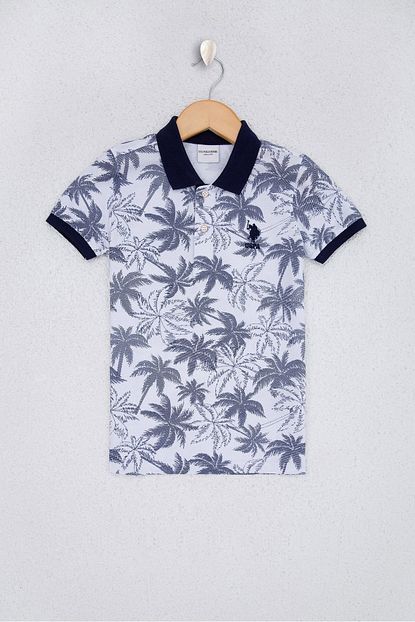 U S Polo Assn Beyaz Erkek Cocuk T Shirt Trendyol