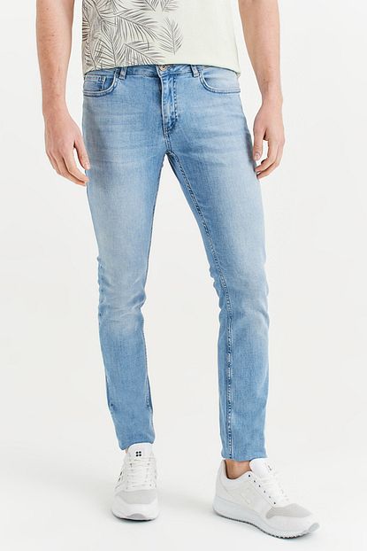 Avva Erkek Acik Mavi Slim Fit Jean Pantolon A01s3705 Trendyol