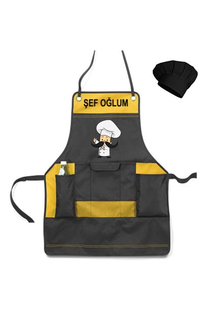Medusaforma Cocuk Asci Kiyafeti Master Sef Chef Cocuk Mutfak Onlugu Takim Cocuk Kostumu Askili Onluk Trendyol