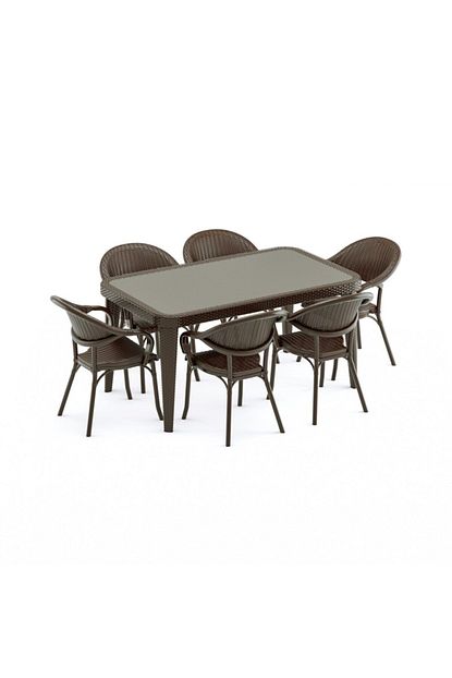 Tilia Osaka Masa 6 Adet Flash Koltuk Rattan Set Trendyol