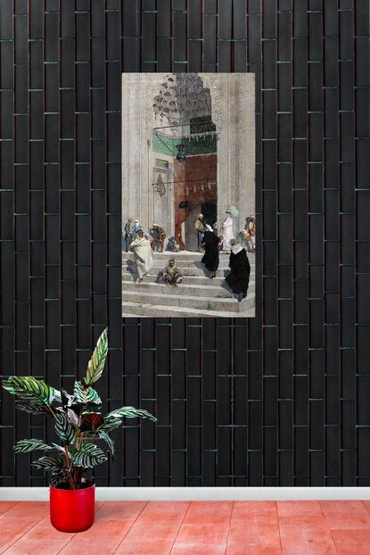 Tablo Kanvas Osman Hamdi Bey Yesil Cami Onu Kanvas Tablo 80 X 120 Cm Trendyol