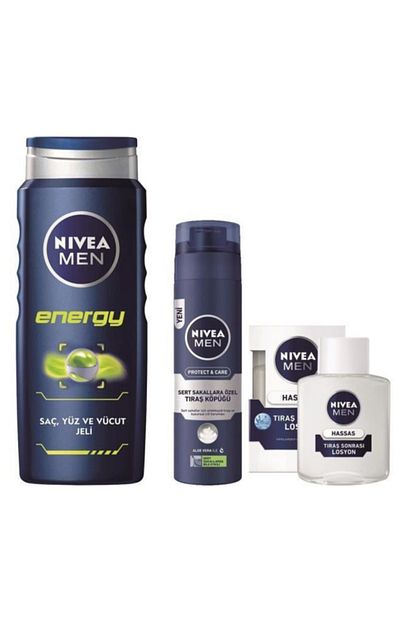 Nivea Men Energy Sampuan 500ml Sert Sakallar Tras Kopugu 200ml Hassas Tras Losyonu 100ml Trendyol