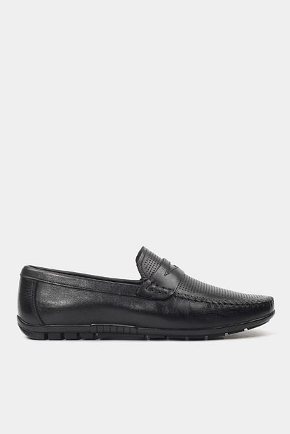 Hotic Hakiki Deri Siyah Erkek Loafer Ayakkabi 02ayh178500a100 Trendyol