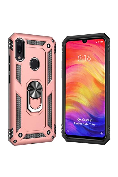 Caseup Xiaomi Redmi Note 7 Pro Magnetic Ring Holder Kilif Rose Gold Trendyol
