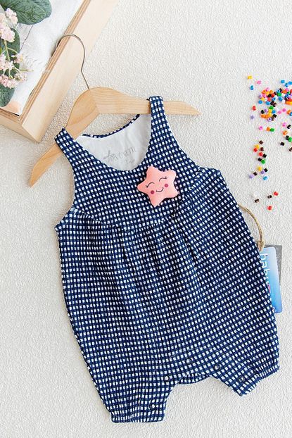 Babymod Askili Sortlu Kiz Bebek Yazlik Tulum Salopet Trendyol
