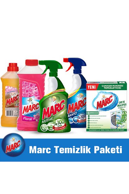Marc Temizlik Paketi Ahsap Ve Yuzey Temizleyici Banyo Mutfak Sprey Set Camasir Makine Temizleyici Trendyol
