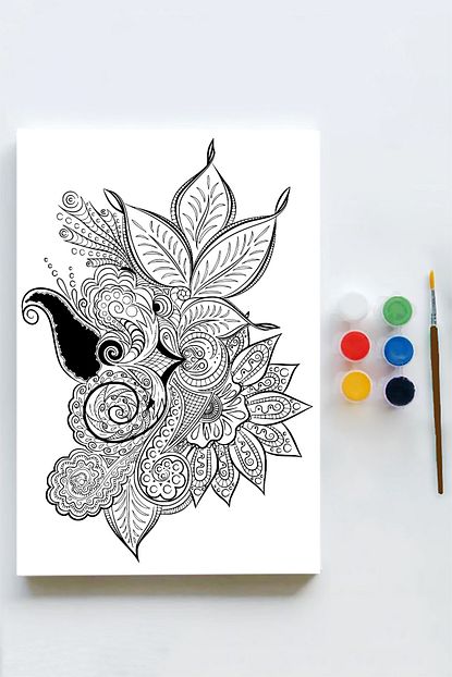 Postermanya Mandala Tuval Kanvas Tablo Boyama Hobi Seti 9 90x130cm Dev Boy Trendyol