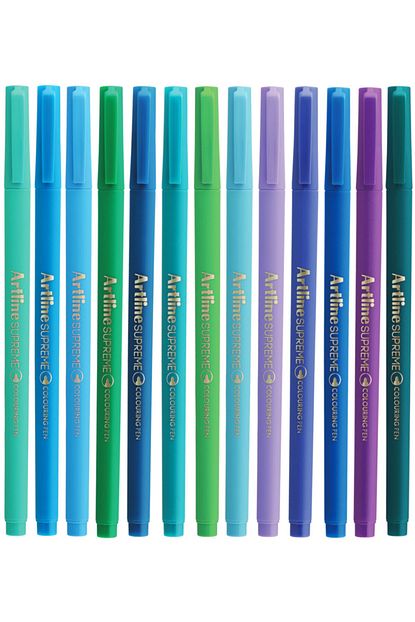 Artline Supreme Colouring Kece Uclu Kalem Soguk Renkler 13 Renk Trendyol