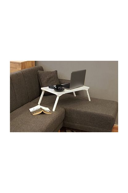 Ozlem 45x90 Cm Laptop Masasi Veya Yatak Sehpasi Beyaz Trendyol