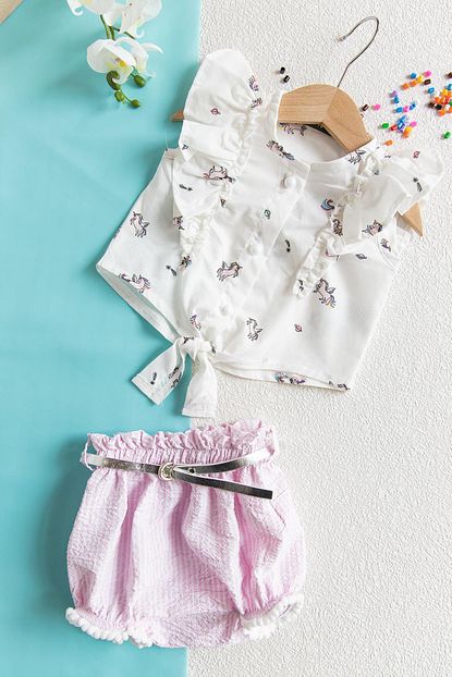 Babymod Kiz Bebek Sort Bluz Yazlik Ikili Takim Baby S Sets Trendyol