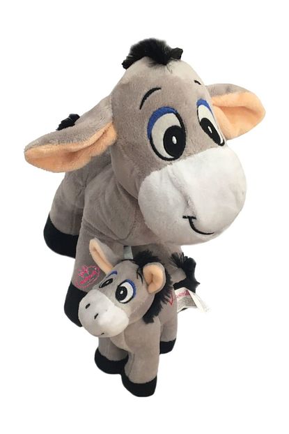 Selay Oyuncak Pelus Esek Ve Esek Sipasi Anne Ve Yavrusu 25 Cm 15 Cm Trendyol