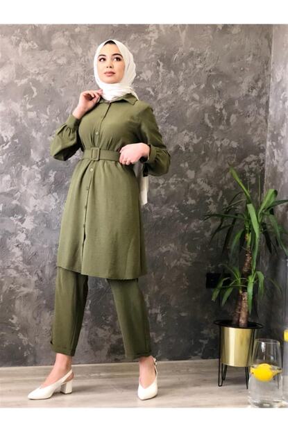 Lurex Moda Kemerli Ikili Takim Haki Fiyati Yorumlari Trendyol