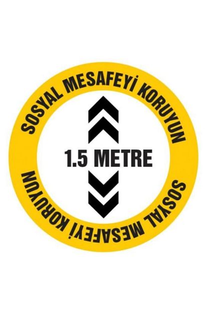Tuna Sosyal Mesafeyi Koruyalim 1 5 M Yer Etiketi 30 Cm Trendyol