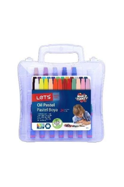 Lets 24 Renk Pastel Boya Plastik Cantali Lk 24 Trendyol