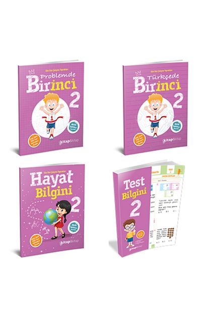 Kirmizi Beyaz Yayinlari 2 Sinif Tum Derslerden Olusan 4 Lu Set Trendyol
