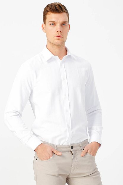 Fabrika Comfort Erkek Beyaz Gomlek Boyner Trendyol